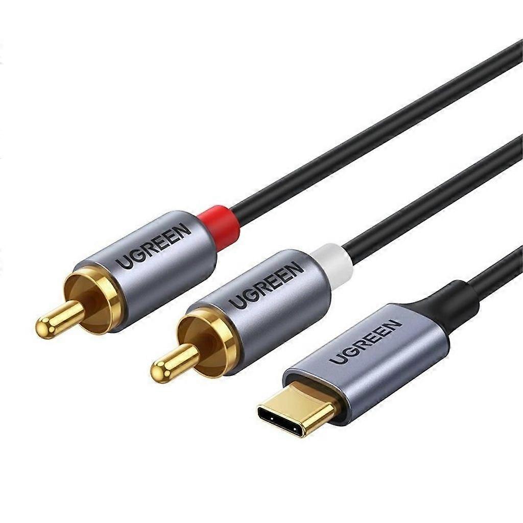 Ugreen audiokaapeli USB-C (uros) - 2RCA (uros), 1,5m - harmaa