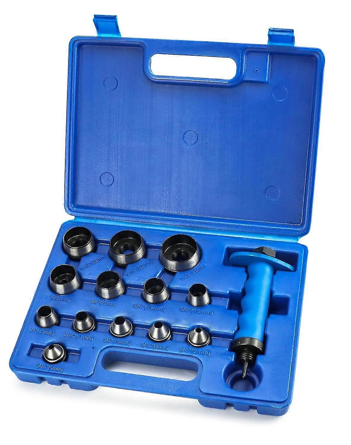 14pcs Punch Set 5-35mm, Leather Punch Set, Hole Punch Tool