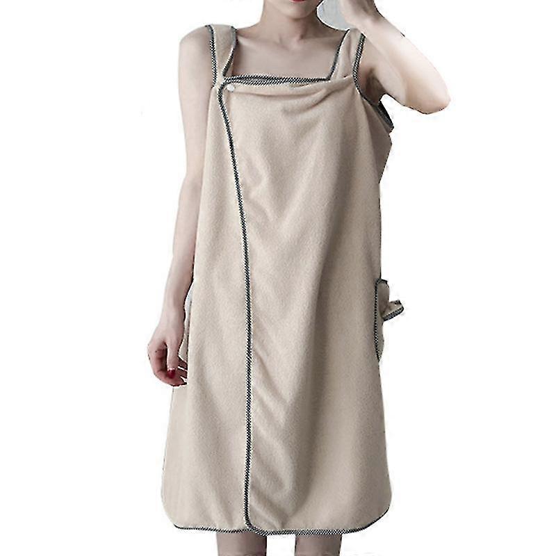 Ultra-Soft Women Bath Robe Absorbent Comfortable Button Design Shower Towel