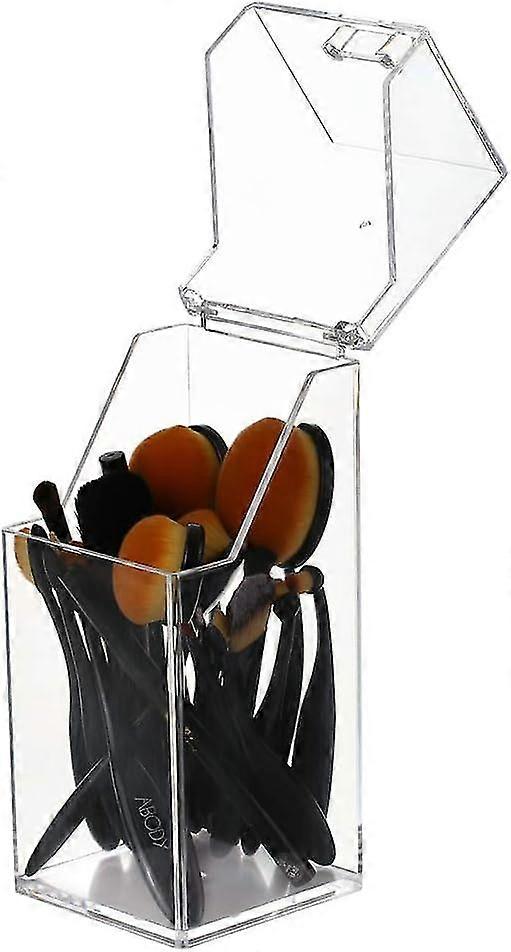 Makeup Brush Holder, Clear Acrylic Dustproof