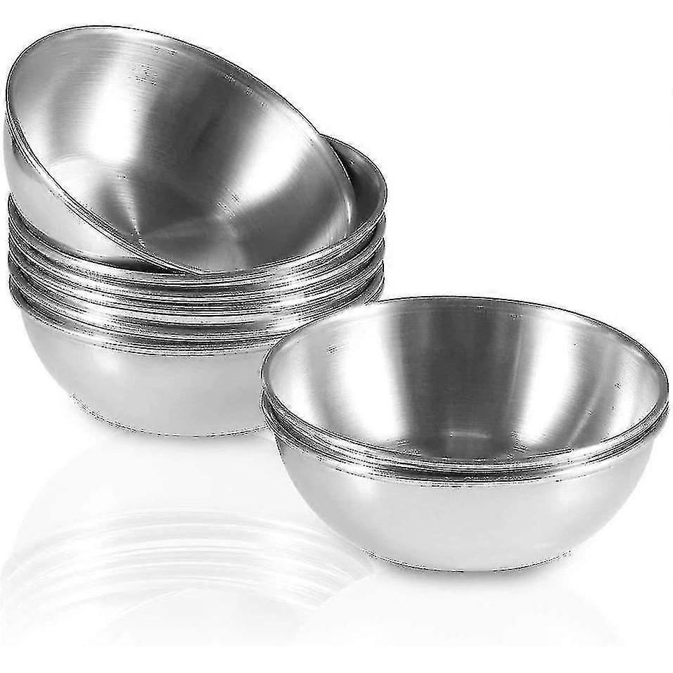 5pcs Snack Bowls,stainless Steel Sauce Bowls, Mixing Bowls, Mini Appetizer Plates