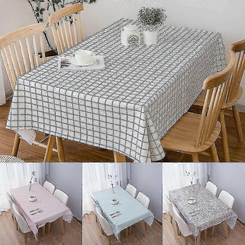 Wipe Clean Pvc Vinyl Tablecloth Table Cover Protector