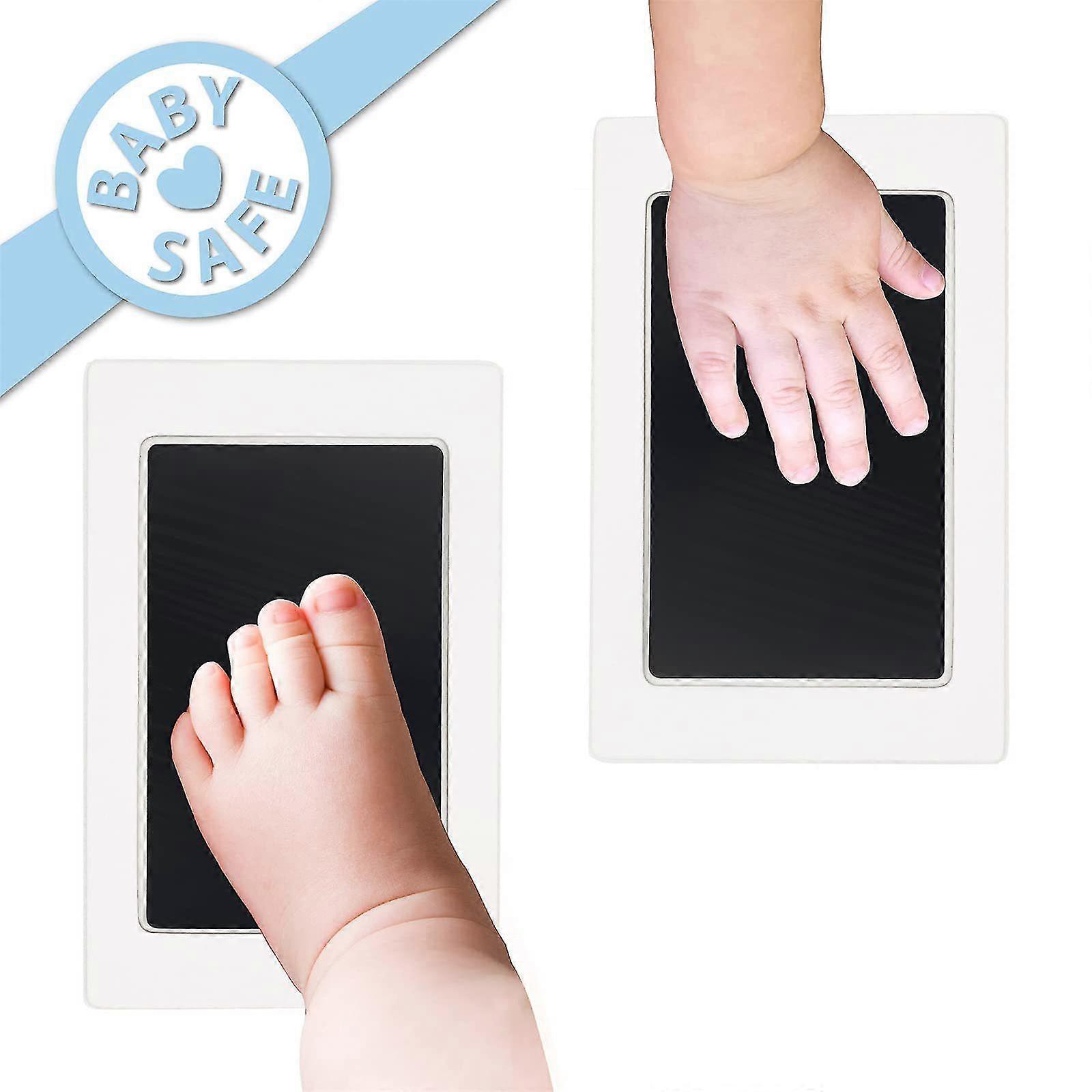 Baby handprints and footprints making kit1 Baby Inkless Print Pads,2 Imprint Cards,for Baby Footprint, Handprint & Pet Paw PrintSmudge Resistant, Long