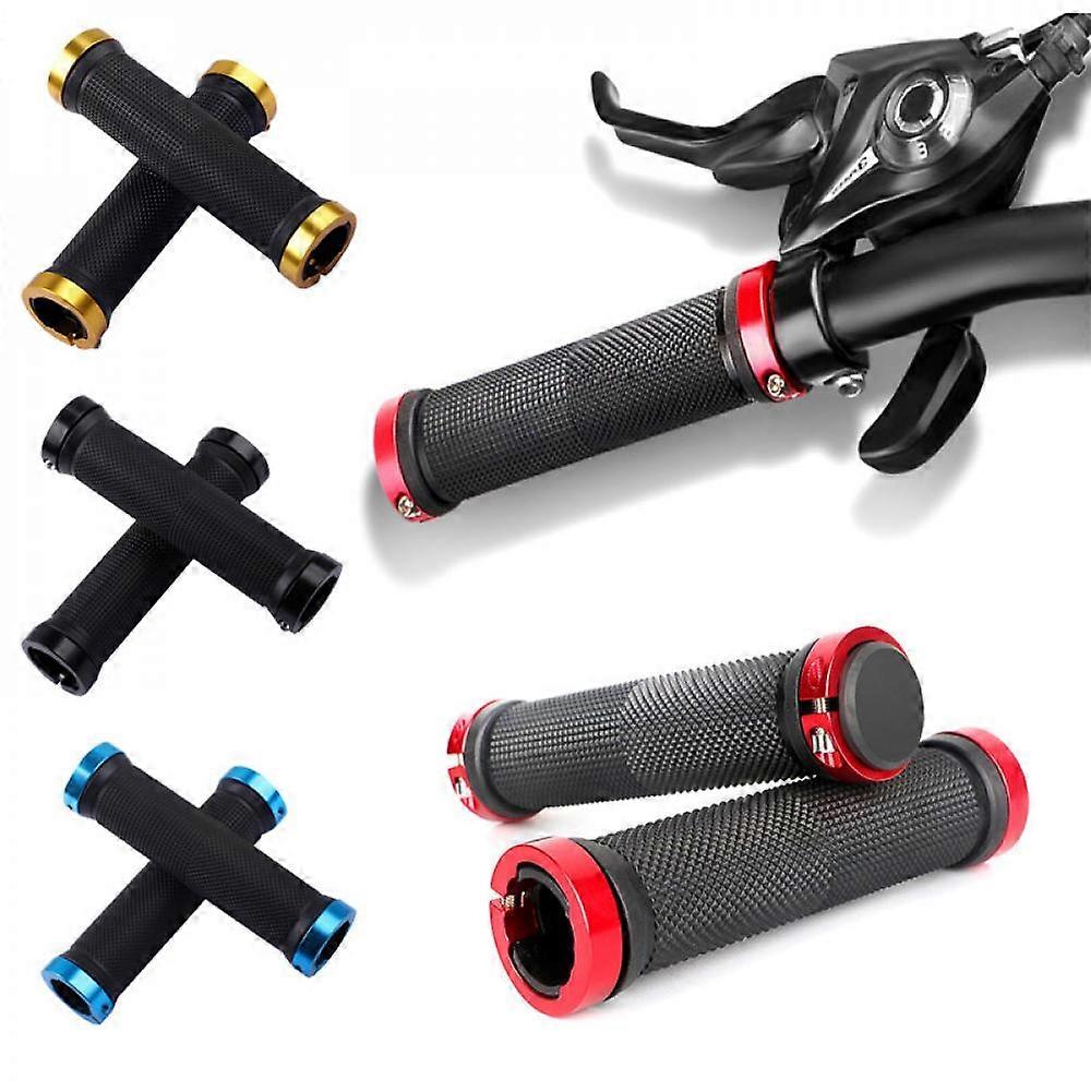 Bicycle Grips MTB Bike Handbar Grips Rubber Non-slip Bilateral Lock Cycling Bmx Handle Grips Bikes Handlebar Grips YNF