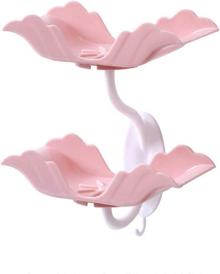 Double Layer Soap Dish - Wall Mounted Plastic Soap Bar Case - Bathroom Accessories Set