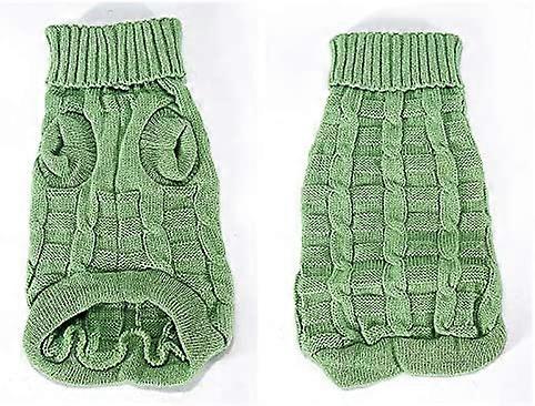 Haustierpullover Mit Rollkragen – ärmellos, Zopfstrick, Für Kleine/mittelgroße Hunde & Katzen