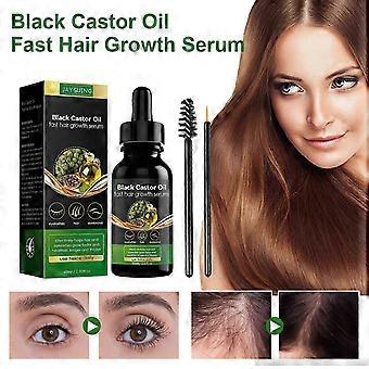 Óleo de rícino preto Sérum de crescimento rápido do cabelo Óleo de gengibre de hortelã 60ml Clearance