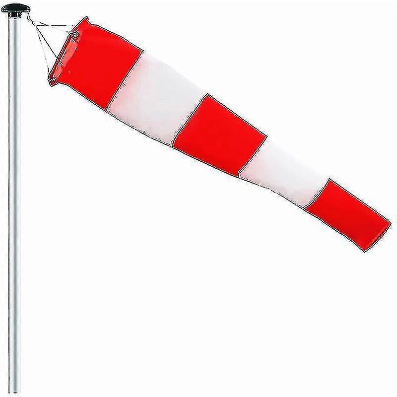 2024 Outdoor Windsock, Wind Direction Indicator In Red And White 150cm Hanging & Rotatable, Weatherproof, Wind Direction Indicator