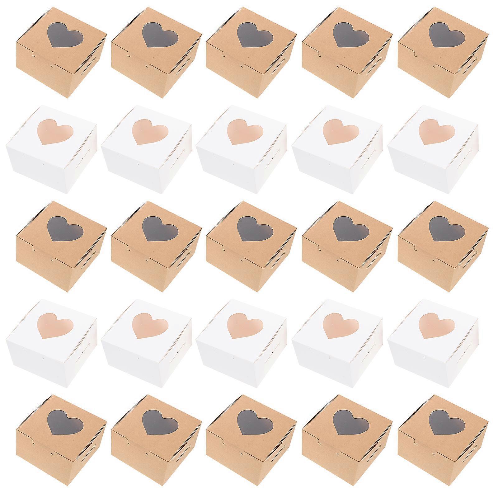 40pcs Cake Packaging Boxes Creative Food Packaging Boxes with Clear Window