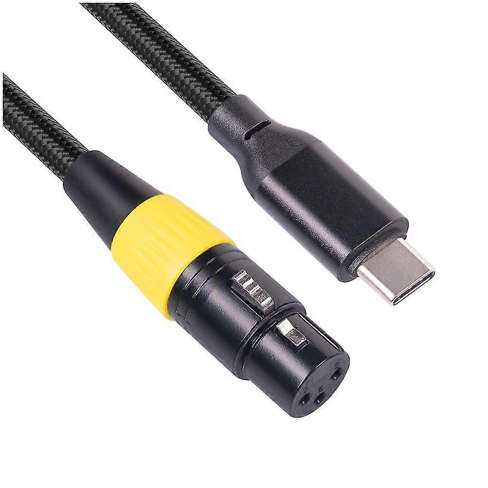 USB C to XLR Female Cable Type C Male to 3 Pin XLR Female Microphone Cable Connector Computer Audio