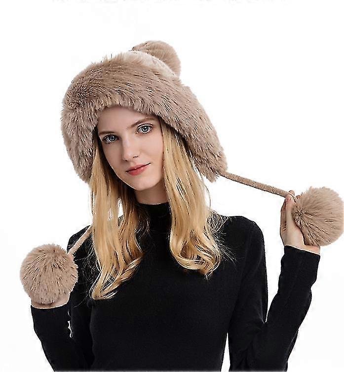 Winter Women Knitted Plush Hat _au