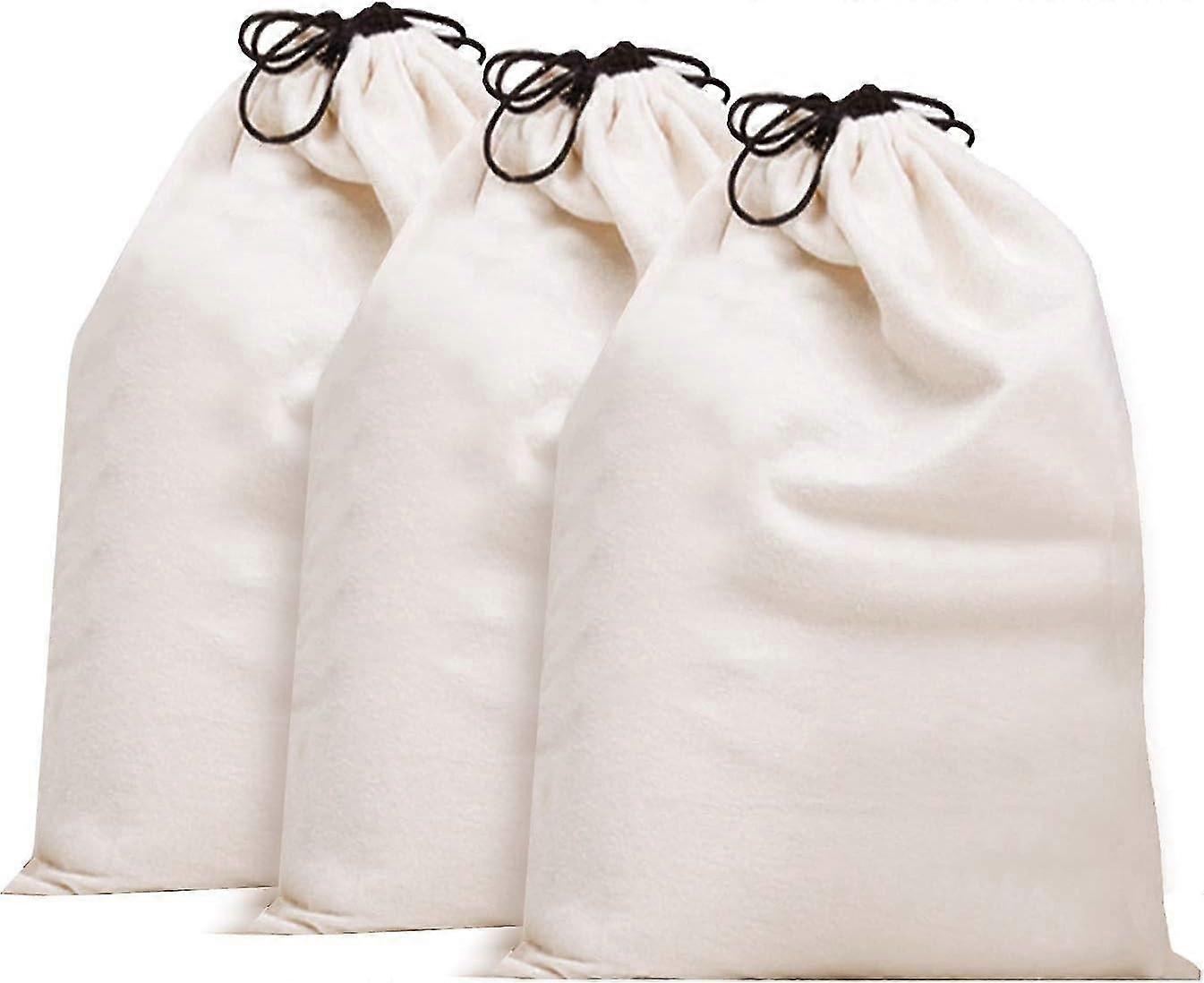 Cotton Breathable Dust-proof Drawstring Storage Pouch Bag (pack 3 L)
