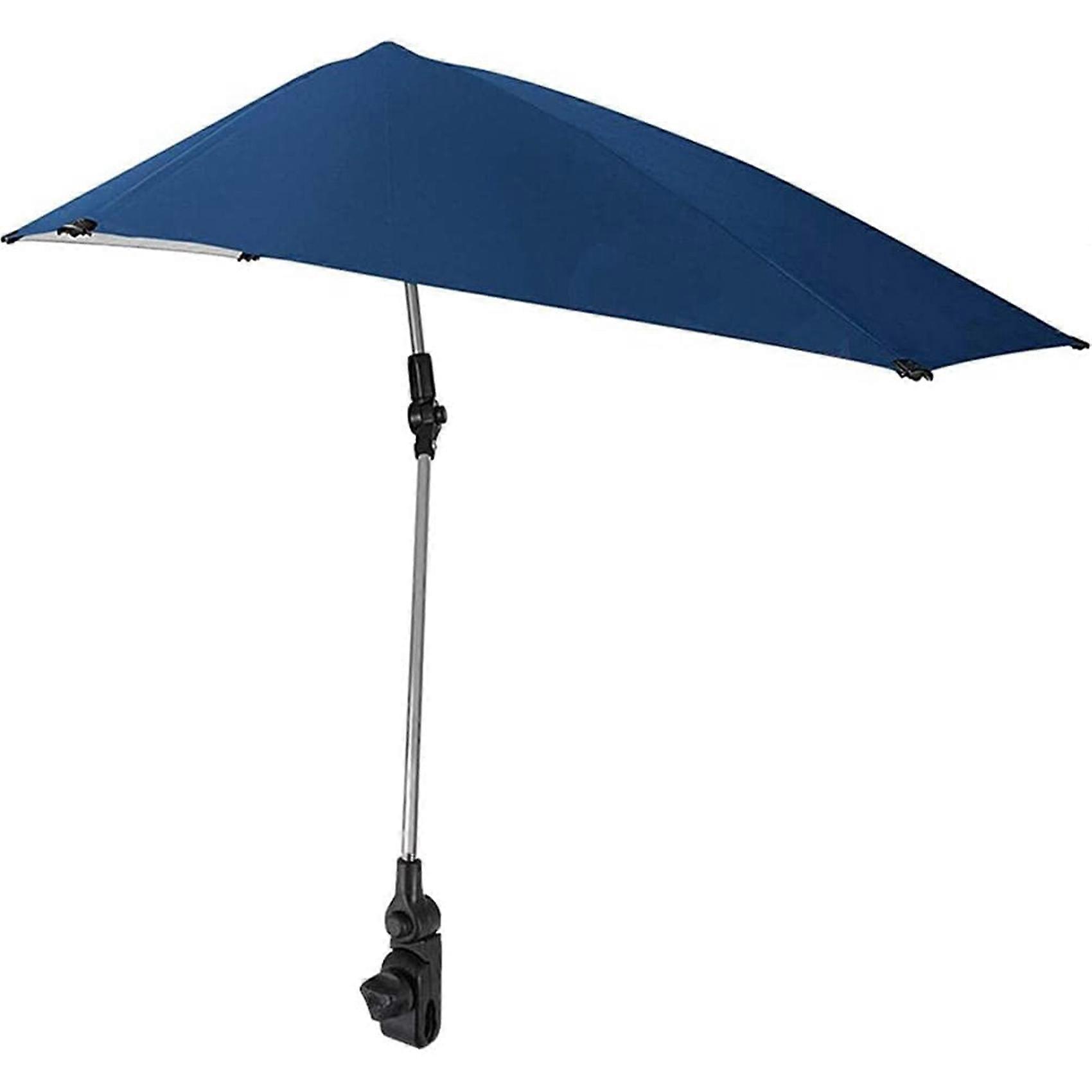 Adjustable Beach Umbrella,360-Degree Swivel Chair Umbrella with Universal Clamp,Great for Beach Cha