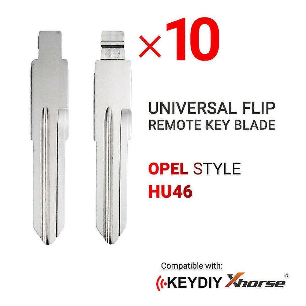 10pcs Lishi HU46 אוניברסלי רכב מפתח להב עבור אופל ווקסהול קורסה אסטרה Vectra Signum עבור Xhorse VVDI KD שלט 49# מפתח ריק