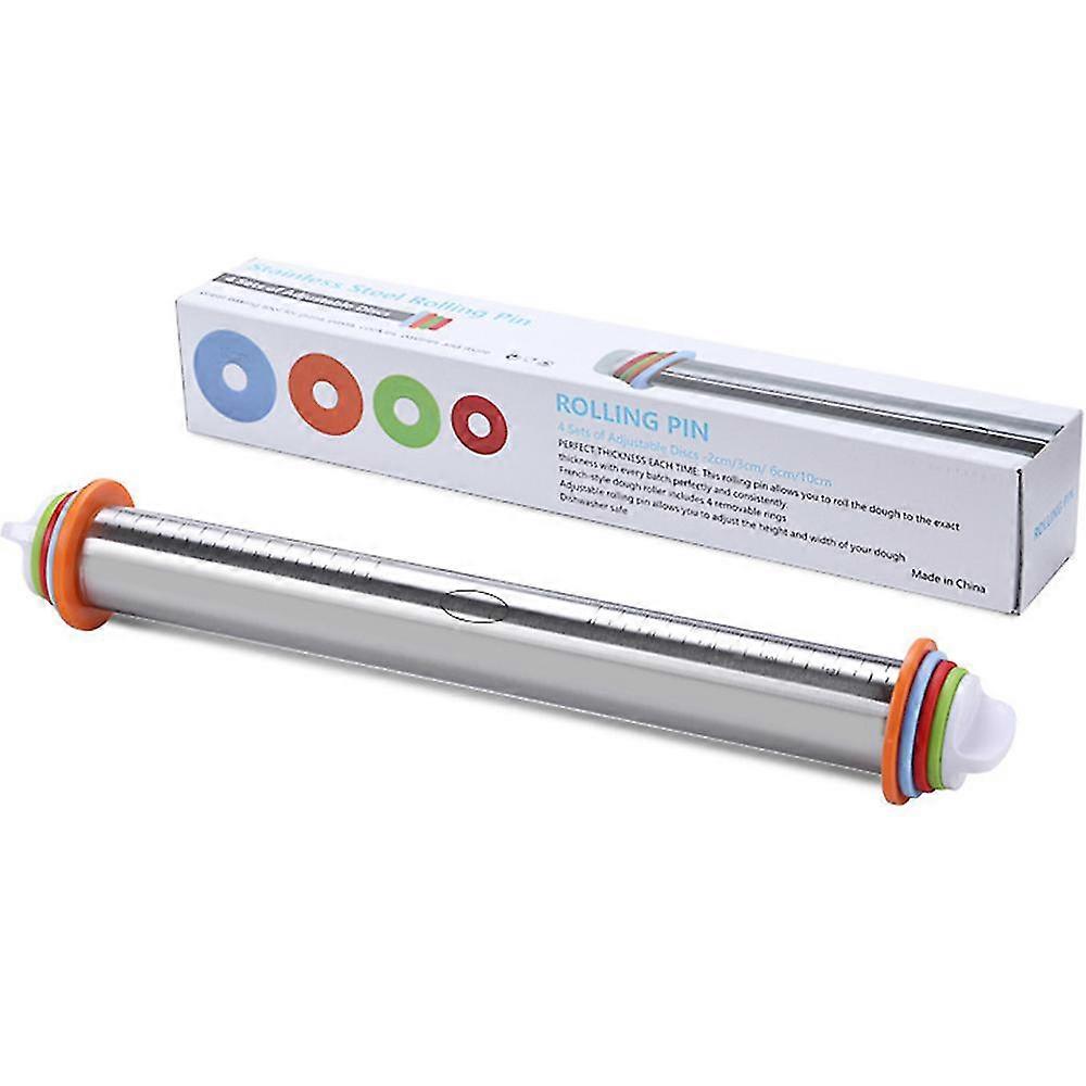 17inch Adjustable Stainless Steel Rolling Pin-adjust Thickness Scale
