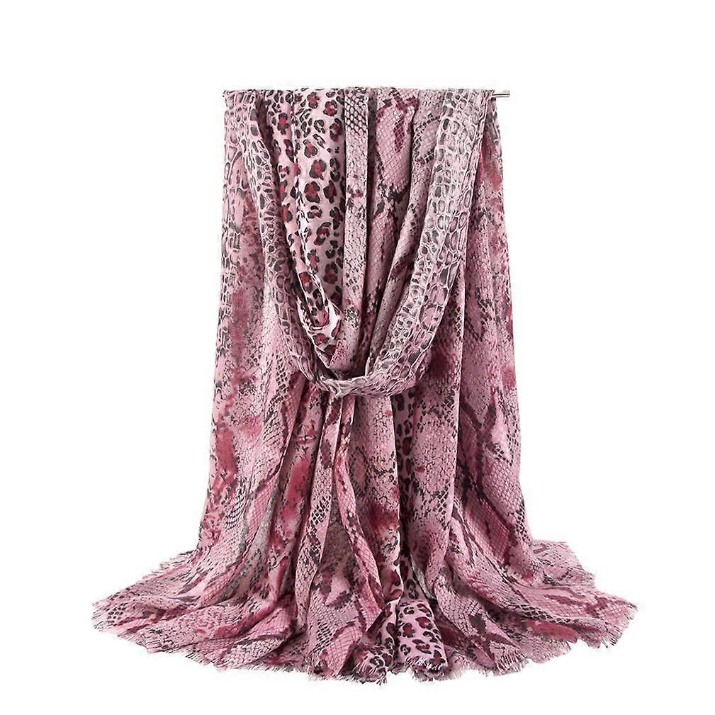 Høst Vinter Skjerf Leopard Print Wraps Langt Skjerf for Kvinne