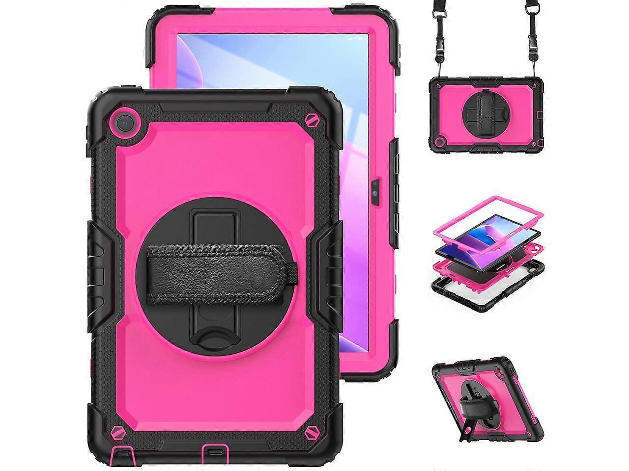 Case for Lenovo Tab M10 Plus 3rd Gen 10.6 inch 2022 Model TB-125F TB-128F,Shockproof Cover with 360 Rotating Stand/Hand Strap,[Screen Protector] Shoul