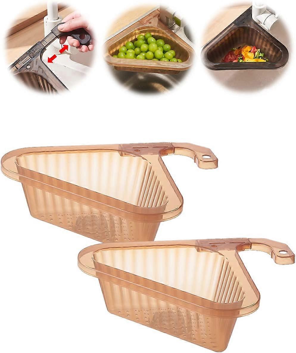 Kitchen Sink Drain Basket Strainer, Triangle Kitchen Sink, amber