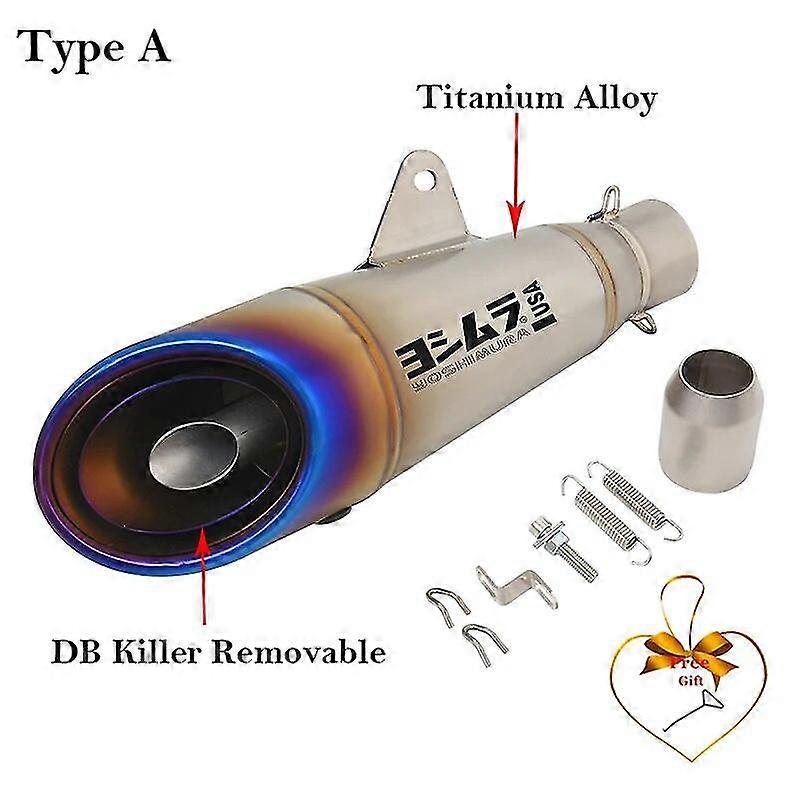 Exquisite exhaust pipeTitanium Alloy Universal 51MM Motorcycle Exhaust Pipe Escape Modify Muffler Moto DB Killer For Z900 Ninja250 RC390 DL250 R1 R6