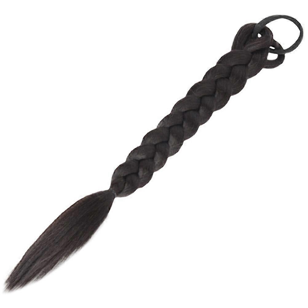 Longue Extension de queue de cheval tressée avec élastique à cheveux droit Wrap autour de l’Extension de queue de cheval