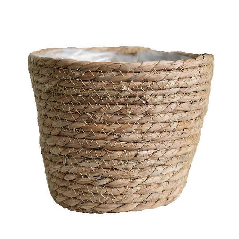 Basket Sturdy Multi-function Straw Handmade Flower Pot for Home