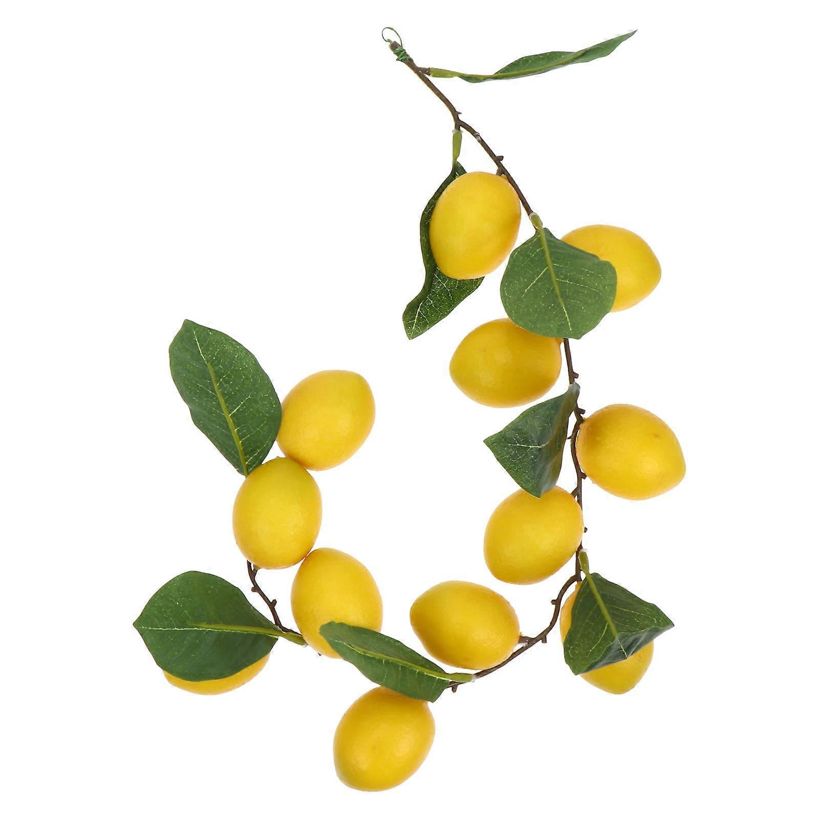 1pc Hanging Vine Decorative Simulation Lemon Hanging Rattan for Decor (Yellow)