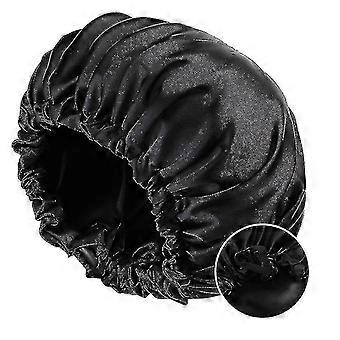 Splitter ny Deep Conditioning Heat Cap Microwavable Heat Cap for dampende hår styling og behandling Steam Cap Dampende hårpleie terapisvart + svart