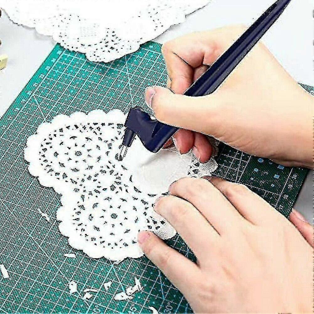 Diy Art rezací nástroj 360 Nerezová oceľ Rotujúce remeslá rezanie Kinfe s 3 hlavami