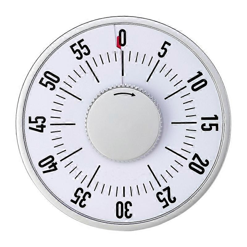 60 Minute Visual Timer 6" Mechanical Countdown Timer For Teaching, Meetings, Cooking, Work - Timer With Magnetic Back (1Pcs-Red/White)