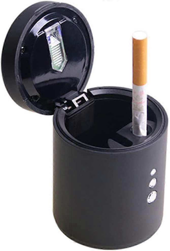 Portable Car Cigarette Ashtray with LED Light and Lid