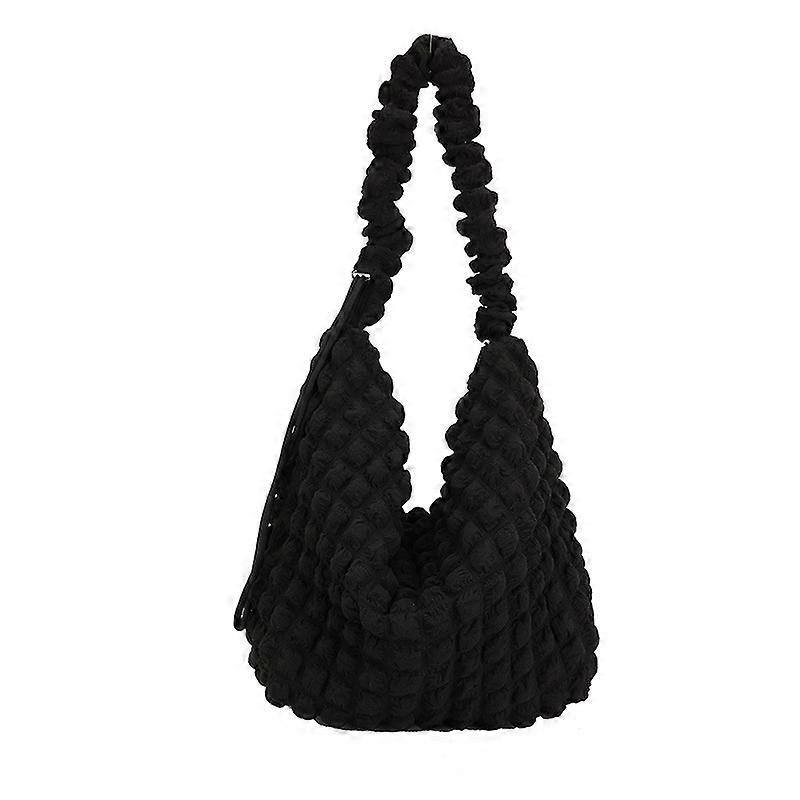 Pleated cloud bag, versatile large-capacity shoulder bag, seersucker cross-body bag