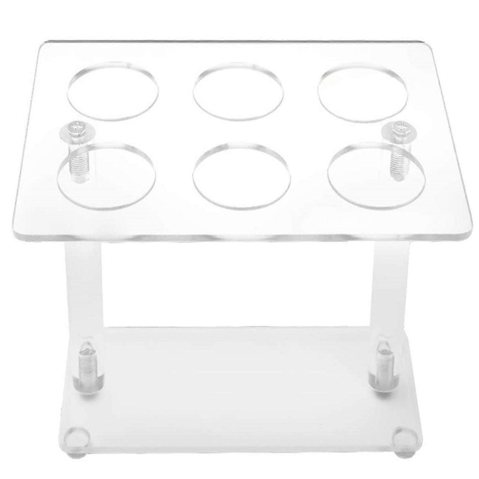 Space Saving Ice Cream Cone Holder Multifunctional Acrylic 6 Holes Sushi Waffle Snacks Cupcake Display Shelf Party Supplies