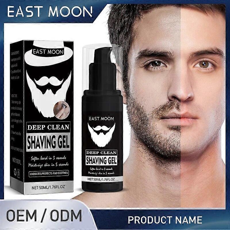 50ml Deep Clean Shaving Cream Gel Reduce Friction Manually Moustache Remover Painless Soften Moisturizing Smooth No Irritation