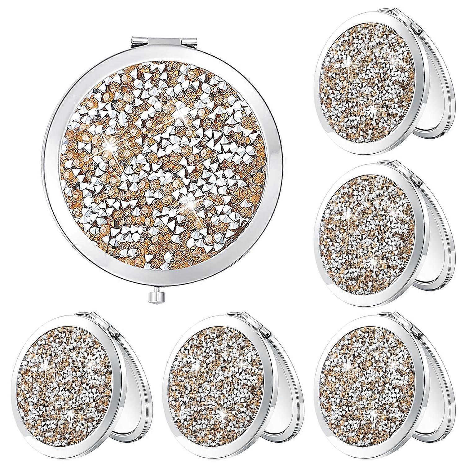 6st förstoring kompakt kosmetisk spegel