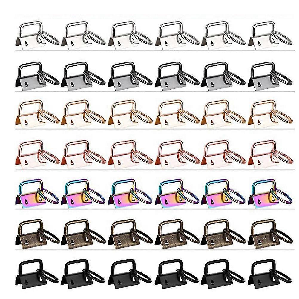 Key Ware,42pcs 1 Inch 7 S Keychain Ware Set Key Ware For Wristlet Keychain, Key La