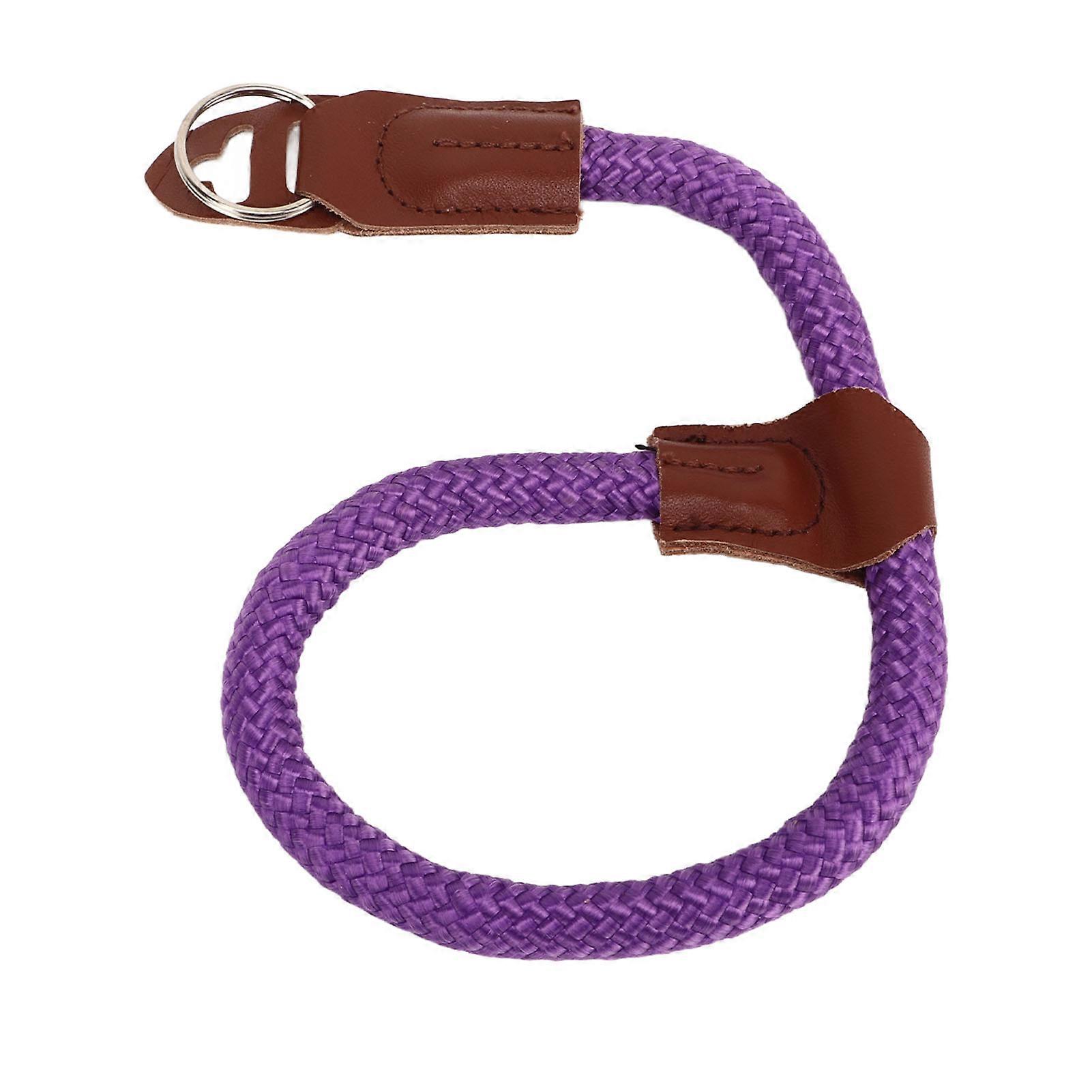 Camera Wrist Strap Round Rope Quick Release Camera Hand Strap for DSLR SLR Mirrorless Purple