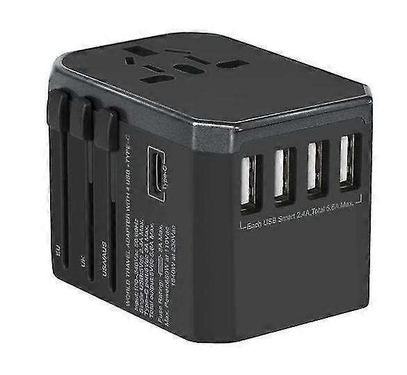 Universal 4 Usb Ports Usb Multi-function Adapter Travel Universal Plug