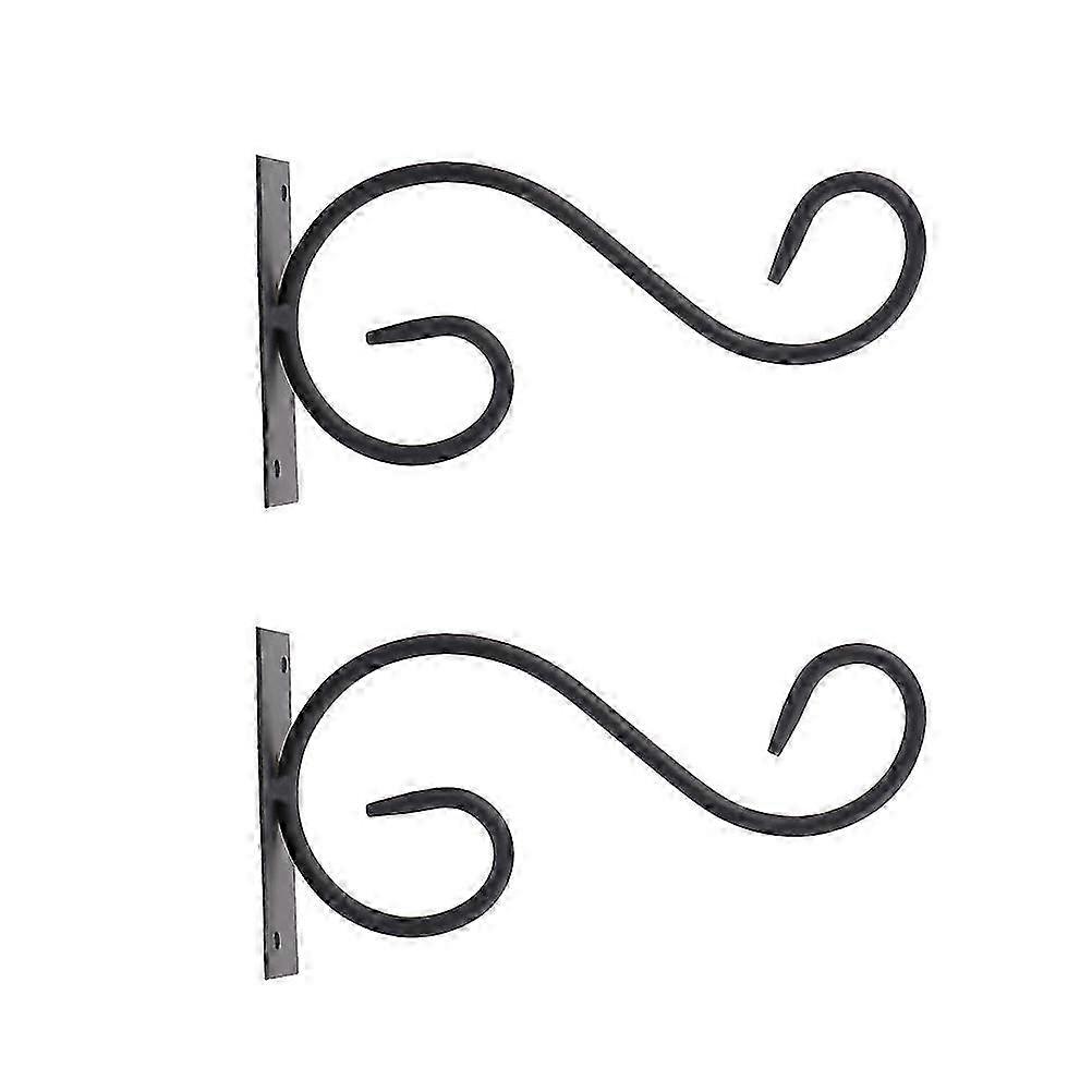 2Pcs Wall Mounted Iron Hook Hanger Holder for Hanging Planter Pot Flowerpot