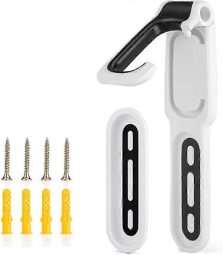 Vertical Bike Hook for Garage Storage - White