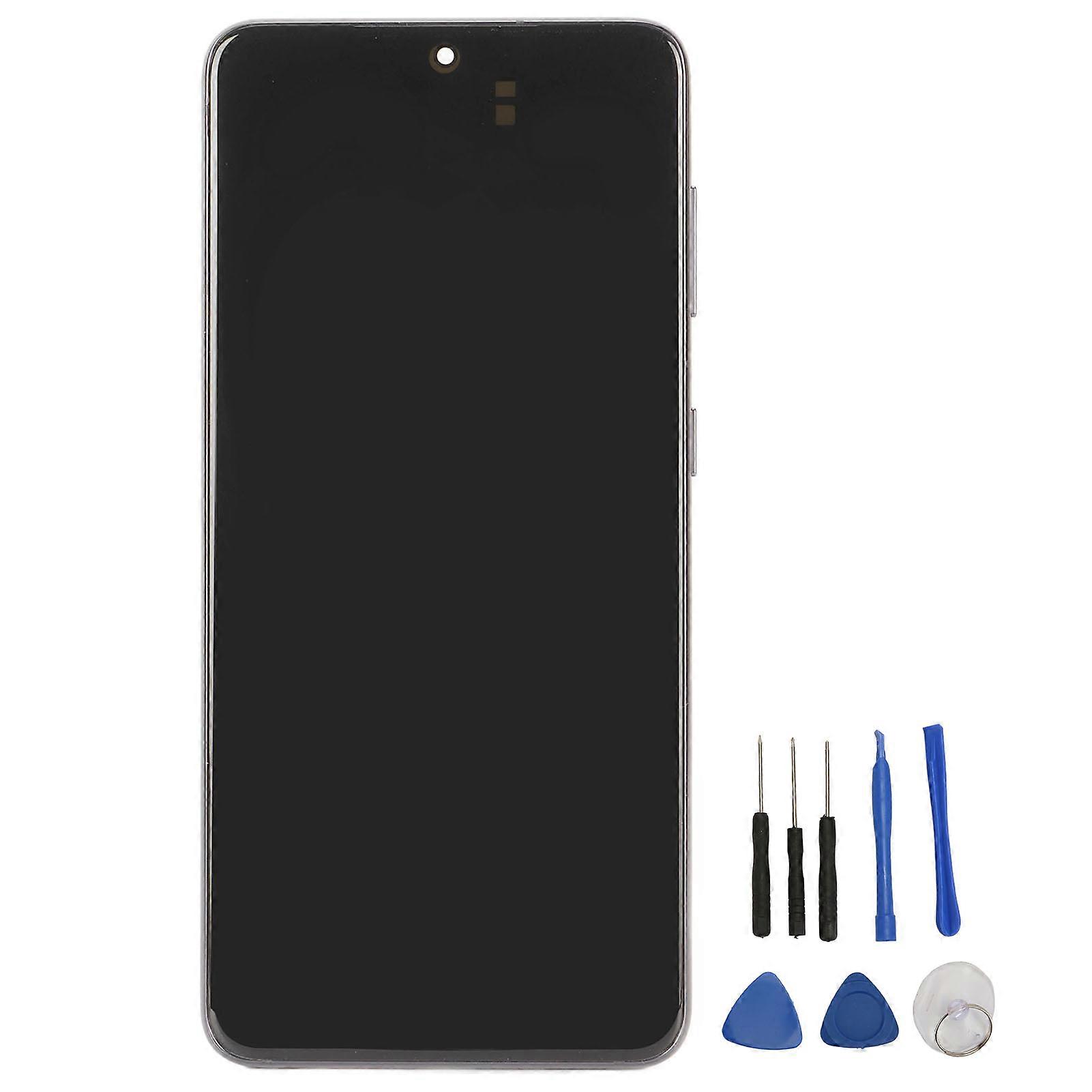 S21 Screen Replacement Kit - Touch Screen Digitizer with Frame and Repair Tools, Black