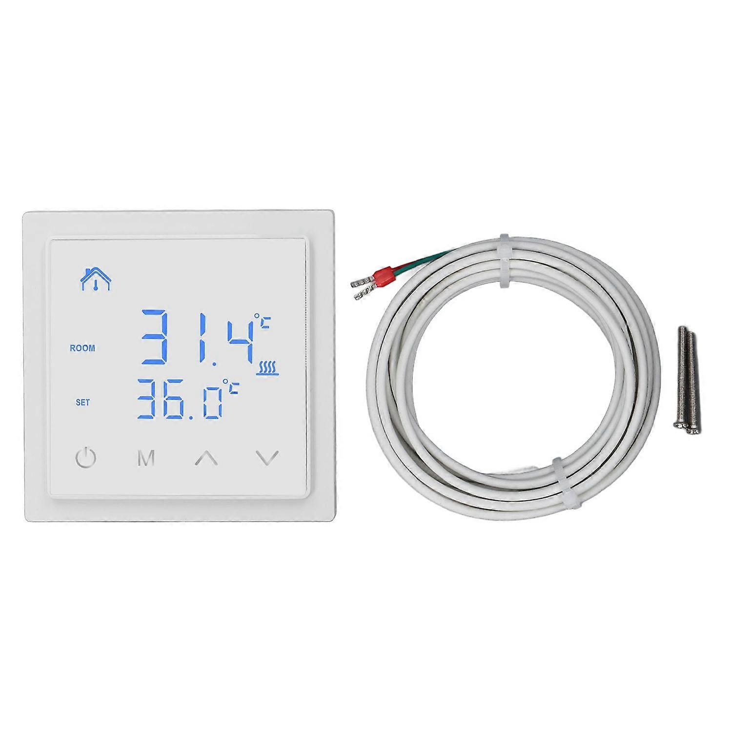 Electric Underfloor Heating Thermostat LED Display High Accuracy Anti False Contact Temperature Cont