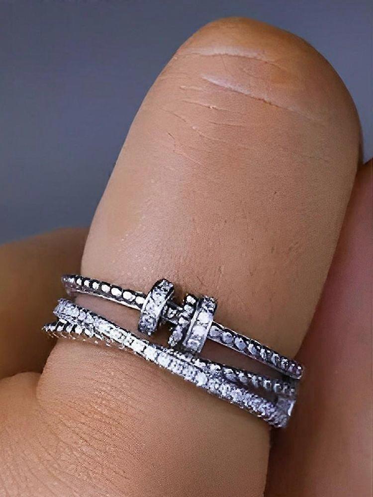 Till min dotter Fidget Ring För Kvinnor Ångest Lättnad Cirkel Pärlor Spinner Ringar Smycken Hot