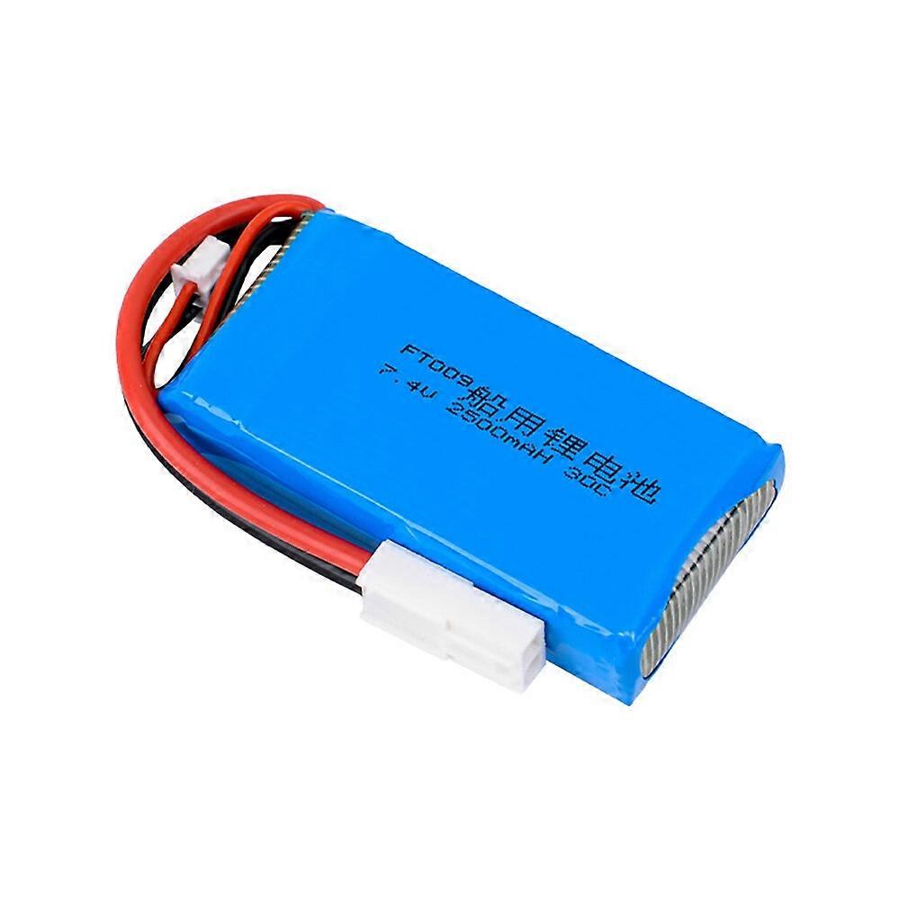 7.4V 2500mAh 30C 2S High-Performance Lipo Battery EL-2P Plug for Feilun FT009 Fast High Speed RC Boa