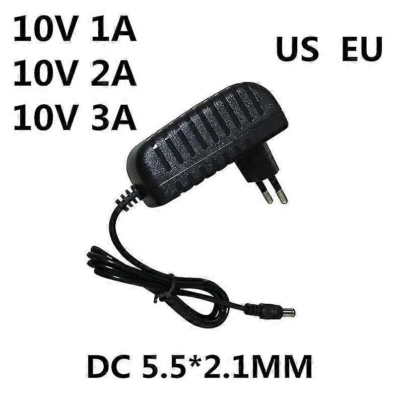 1pcs 100-240v Ac To Dc 10v 0.5a 1a 2a 3a Power Adapter Supply Charger Adapter 10 V Converter Eu Us Plug 5.5mm X 2.5mm