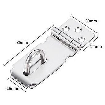 thumbnail image 2 of Prostko Ltd 50mm Locking Hasp With Screws – Metal Angle Padlock Latch For Door, Gate, Box 2 of 5