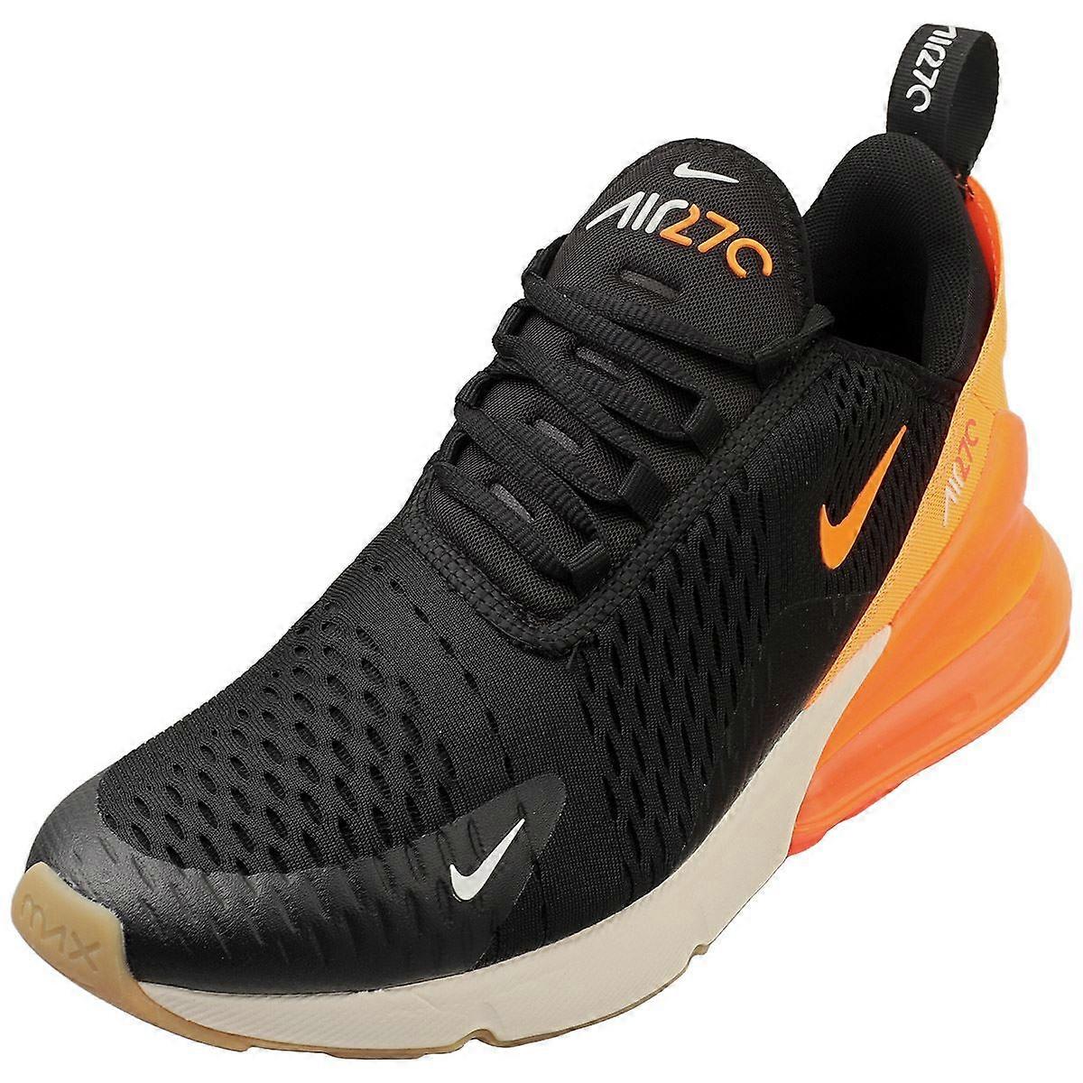 Nike Air Max 270 男士时尚运动鞋 黑色 橙色
