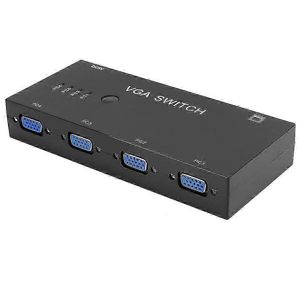 Switcher Video Converter Vga Adapter Hd Display Computer Accessories Black 48209;in8209;18209;out