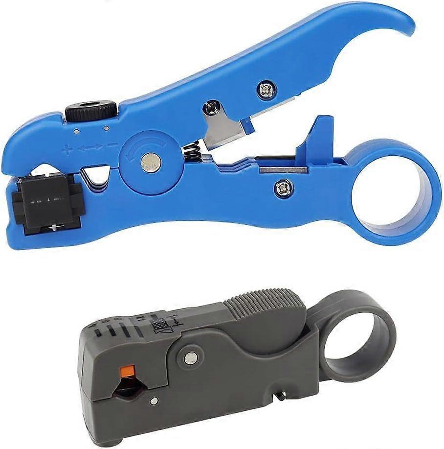 2 Pieces Network Cable Stripping Tool Coaxial Cable Stripping Tool Wire Stripper Cutter Tool Wire Stripper