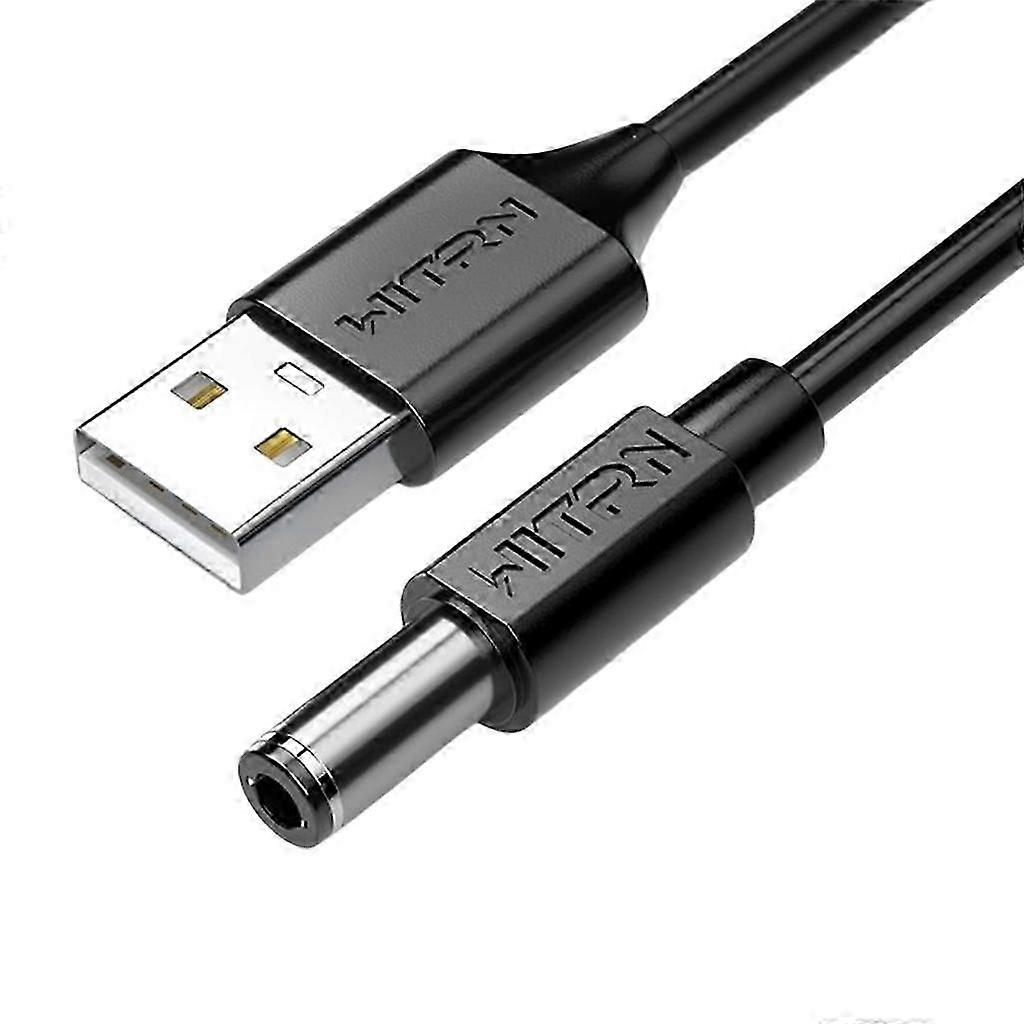 QC3.0 DC5.5x2.5mm to USB-A Input Cable for WiFi Router Speaker LED Light