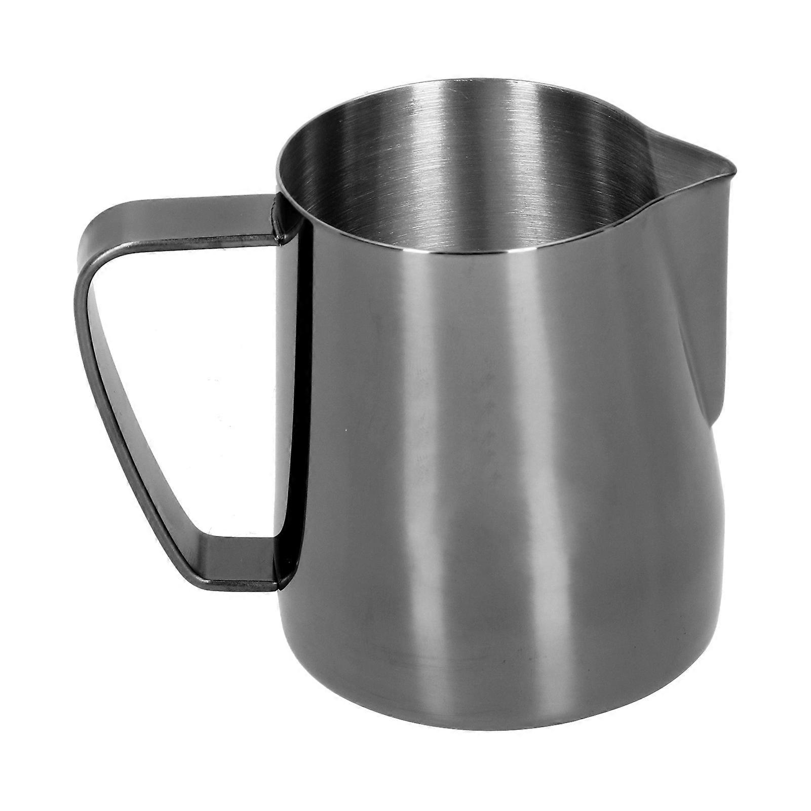 Multi-Purpose Coffee Frothing Cup 350ml Stainless Steel Milk Froth Mug with Pointed Spout for Home Use